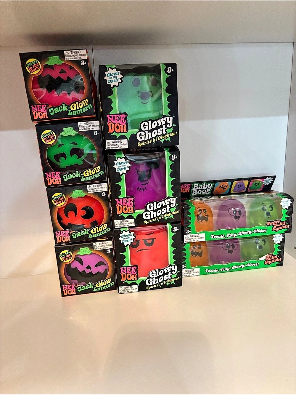NeeDoh Jack Glow Lantern and Glowy ghosts, 2 3 packs of BabyBoos. Shipsfast&safe